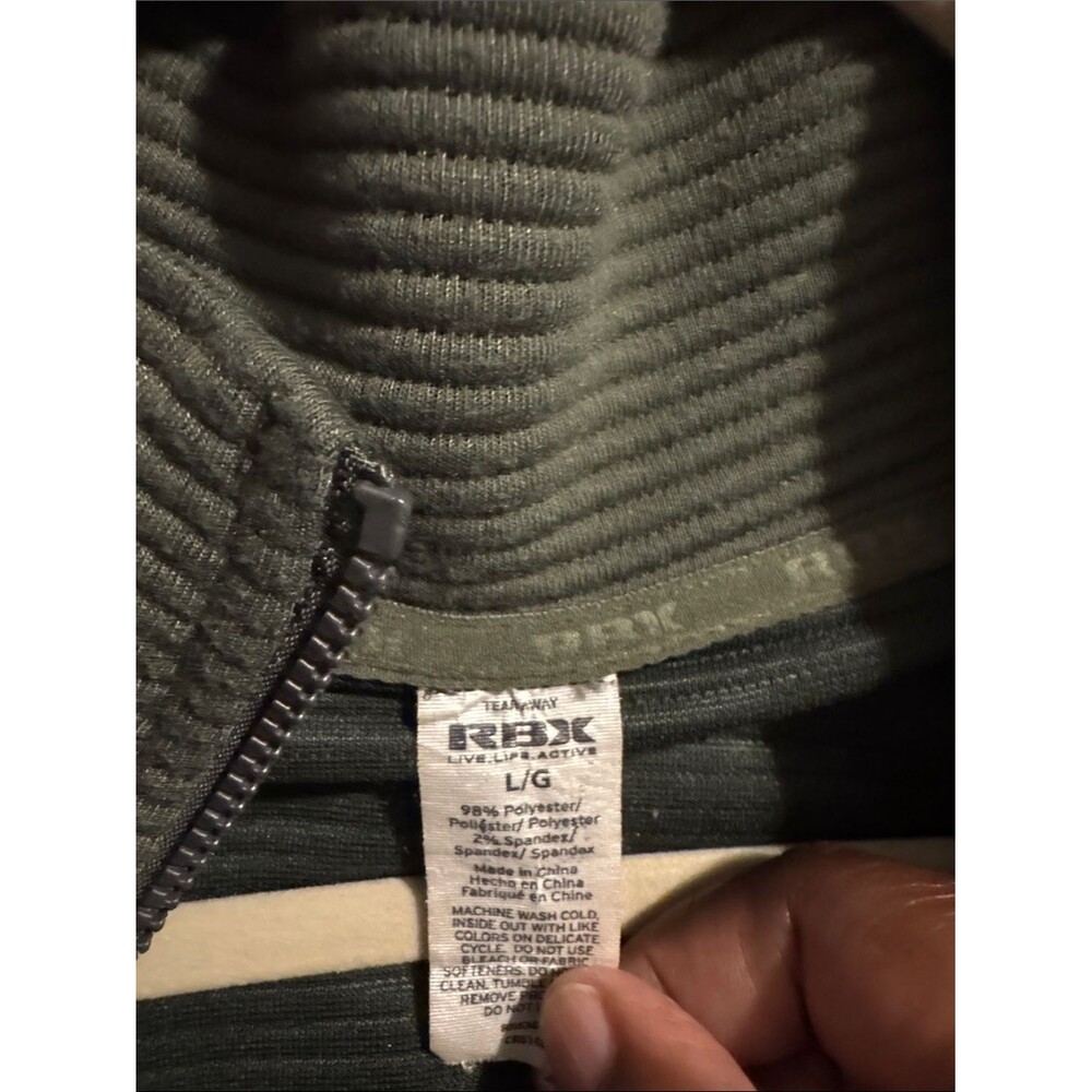 RBX Olive Green Ribbed Full-Zip Jacket - Picture 3 of 3